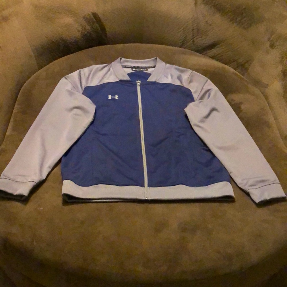 NWOT Under Armour Cadet Jacket. Navy/Grey. Size:XL